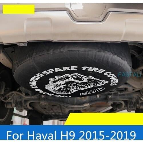 For Haval H9 2015-2019 2020 Car under the spare tire protection cover PU leather material tire protection cover protection tire