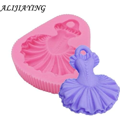 1Pcs Girls skirt Silicone forms Cake Mold fondant mold dress Cake Decorating Tool Gumpaste candies Mold Baking Tools D1175