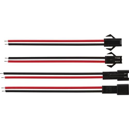 10Pair JST SM 2 Pin Plug Socket 2P Male to Female Jack Extension Pigtail Wire Cable Connector for LED Light Strips 10CM 20CM