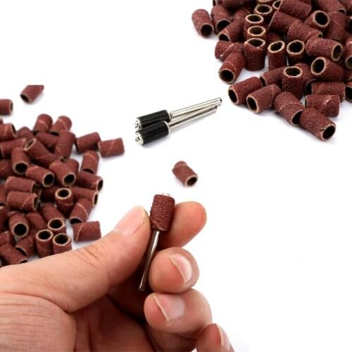 100pcs 80" Nail Drill Sanding Bands Gel Polish Remover Tool Accessory for Electric Nail Machine Nail Drill Bits