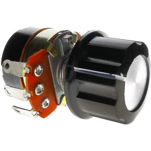 2PCS WH138 Hot New WH138-1 20MM Round Hole 5K 10K 20K 50K 100K 250K 500K With Switch Potentiometer