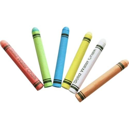 6/12/18/30/60 Pcs Chalk Water-Soluble Dustless Erasable Solid Chalk for Children Kids Graffiti JR Deals