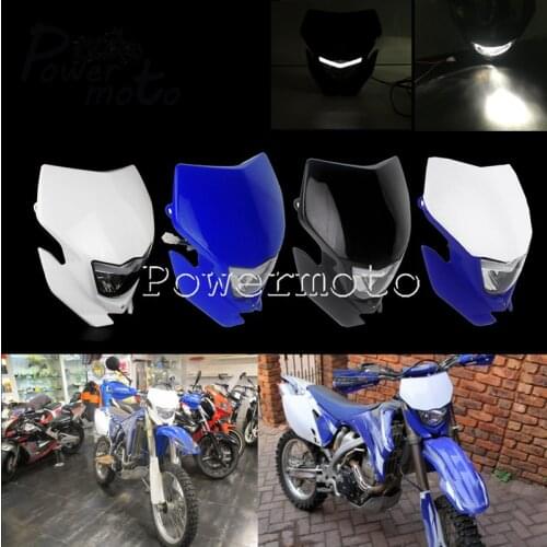 Off Road Motocross Headlight Dual Hi/LO Light Dirt Bike Front Lamp W/LED Fog Light For Yamaha WR TTR YZF 250 450 WR450 WR250