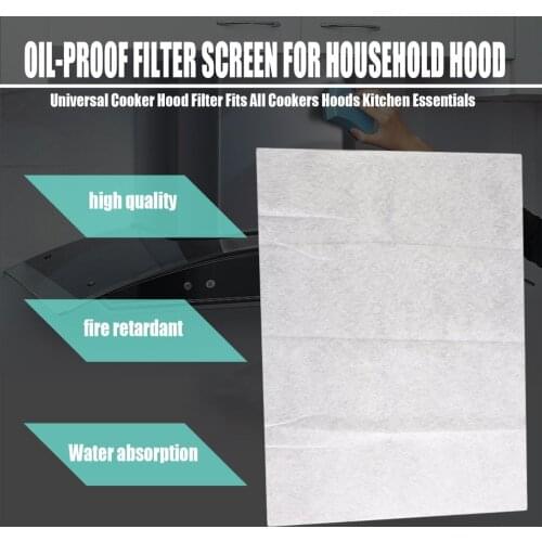 45*60cm Kitchen Oil Filter Paper Non-woven Absorbing Paper Anti Oil Cotton Filters Cooker Hood Extractor Fan Protection Filter
