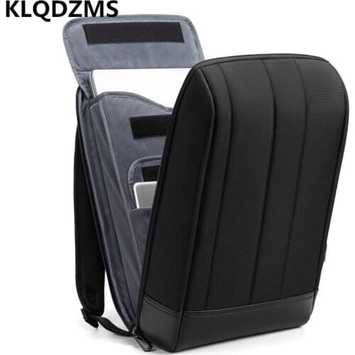 KLQDZMS Men Shockproof Computer Bag Outdoor Travel Thin Backpack Oxford Cloth Lady Unique Waterproof Fabrics Satchel