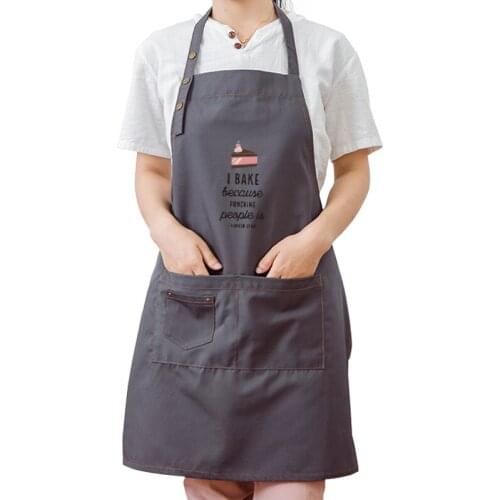Korean fashion cake shop baking shop kitchen cute cooking oil and anti-fouling adult overalls aprons