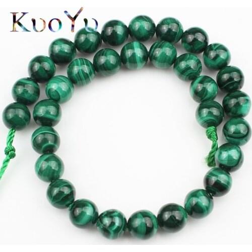A+ Natural Gem Malachite Stone Beads Round Loose Spacer Beads For Jewelry Making Fit Heal Diy Charm Yogo Bracelets 6 8 10 12mm