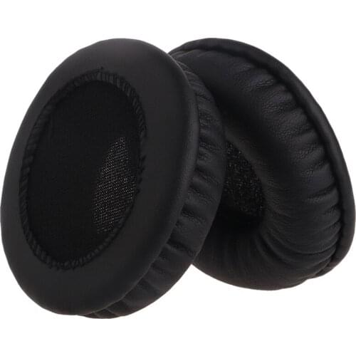 New Black 60/70MM 1 Pair Replacement Faux Leather Soft Sponge Ear Pads Cushions For Headphone Headset