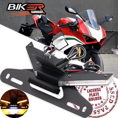 For DUCATI Panigale V4 2018-2020 2019 2021 Motorcycle Support LED Light Fender Eliminator Tail Tidy License Plate Holder