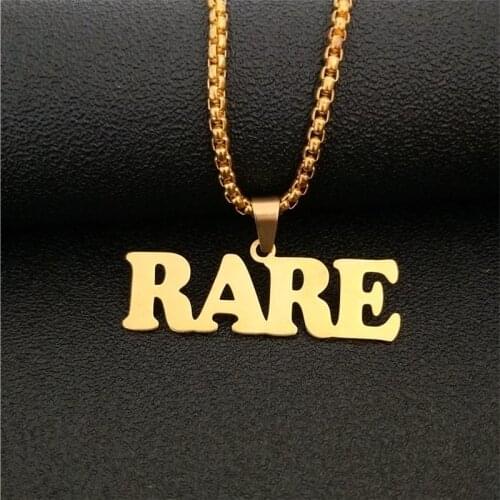 Punk Style Custom Name Pendant Necklace Women Men Chain Personalized Jewelry Kids Gift Rose Gold Nameplate Collier Femme