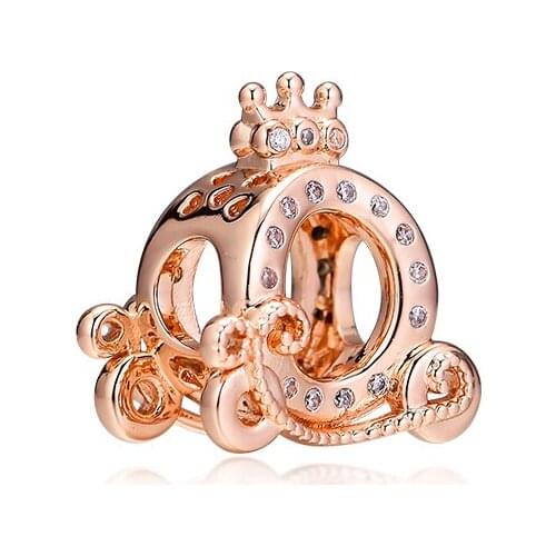 Signature Crown carriage Charm 925 Sterling Silver Jewelry Beads For Woman DIY Fits Original Charms Bracelet & Bangle