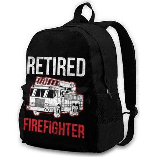 Firefighter Backpacks Charm Polyester Campus Backpack Male Pattern Bags