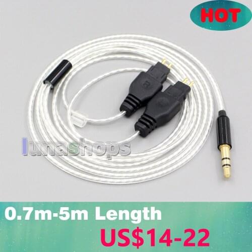 3.5mm 2.5mm Balanced Pure Silver Plated Earphone Cable For Sennheiser HD580 HD600 HD650 HDxxx HD660S HD58x HD6xx LN006192