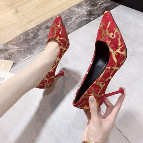 Pumps Women White girl high heel womens fine with Womens shoes new pointed black fresh princess shoes W32-15