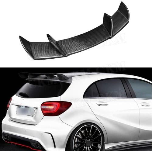 Carbon Fiber Rear Roof Spoiler Window Wings For Benz W176 A180 A200 A250 A45 AMG 2013-2017 RZ Style Car Boot External Decoration