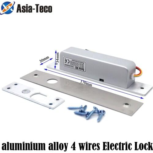 Aluminium Alloy Electric Lock Magnetic Time delay Lock DC 12V Fail Safe Bolt Mortise Door Lock NC Electronic Smart Door Lock