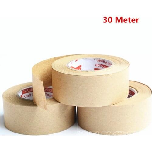 1pcs Water free masking kraft paper leather sealing tape, watercolor painting adhesive tape 30Meter 24mm/36mm/48mm/58mm
