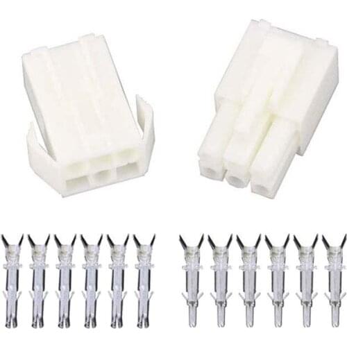 100 Sets EL4.5-6P Small Tamiya Electronic Connector 4.5mm Spacing EL-4.5 6P Multipole Connectors Male And Femal Plug +Terminals