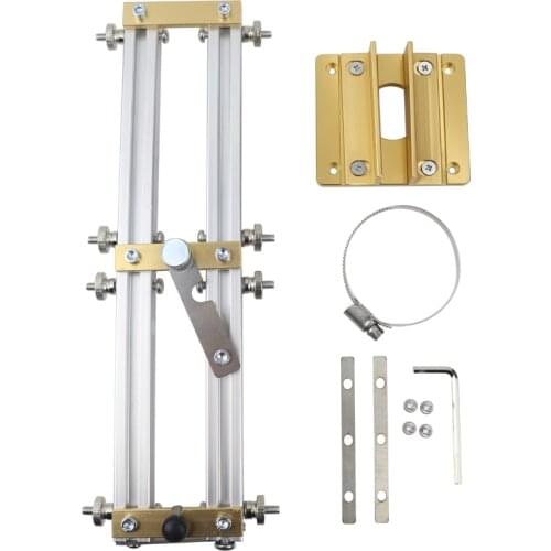 2 In 1 Adjustable Doweling Jig Punch Locator Woodworking Pocket Hole Jig Trimming Machine Slotting Fixture Woodworking Tool