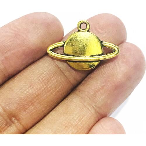 30pcs Fashion Planet Science Charms Golden Pendants，For Diy Women Earring Bracelet Aesthetics Accessories Jewelry Making Crafts