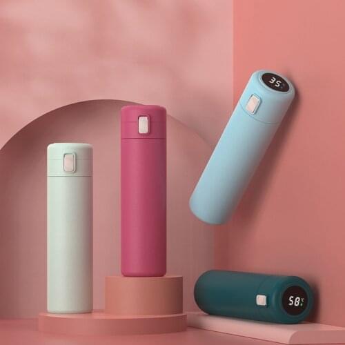 500ML Smart Thermos Water Bottle Led Digital Temperature Display Stainless Steel Coffee Thermal Mugs Intelligent Insulation Cups