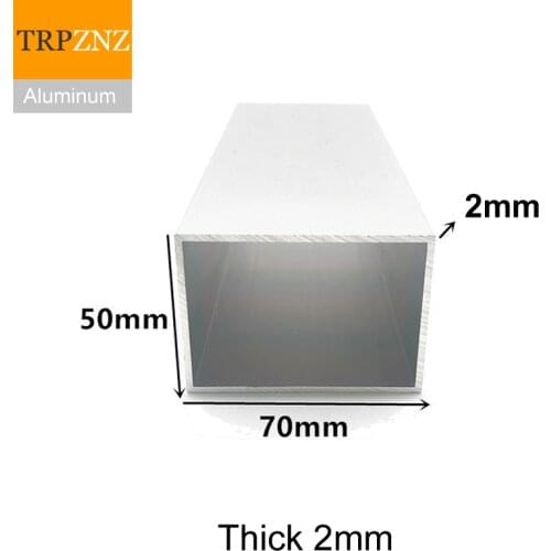 50x70mm,thick 2mm,Rectangular aluminum tube profile,6063 Aluminum square pipe,Aluminum profile for decoration