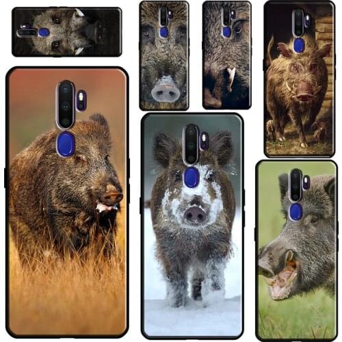 Wild boar Case For OPPO A15 A83 A91 A93 A52 A72 A31 A53 A5 A9 2020 A1K A3S A5S F5 F7 Find X2 X3 Pro