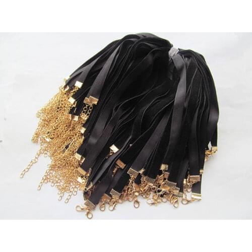 50pcs 13inches Adjustable 10mm Flat Black Velvet Choker Necklace Cord String Rope,DIY Beading Pendant Charm Cord,Tatto Choker