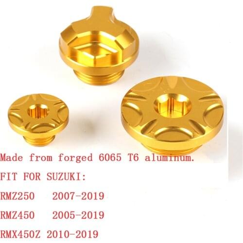 CNC Billet Engine Timing Cover Oil Filter Plugs Bolts Set For SUZUKI RMZ250 RMZ 250 2007-2019 RMZ450 450 2005-2019 RMX450Z 10-19