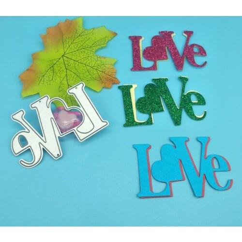 Beautiful English letters LOVE metal cutting knife mold paper crafts scrapbook card template DIY decoration accessories