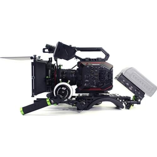 LanParte Professional Arri Shoulder Mount Rig Kit with Mate Box Follow Focus Extension Arm for Panasonic AU-EVA1 Camera