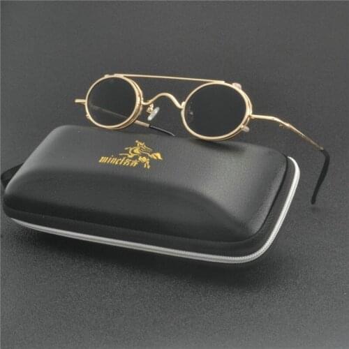 Small Men Myopia Punk sunglasses Clip Polarized Myopia Driving Glasses Clip On Dual Purpose Driving mirror with box NX