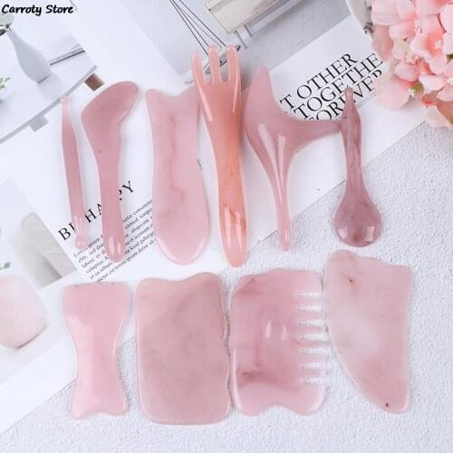Gua Sha Resin Massager Rose Quartz Facial Guasha Resin Massage Board 100% Natural Resin Scraping Massage Tool Dropshipping