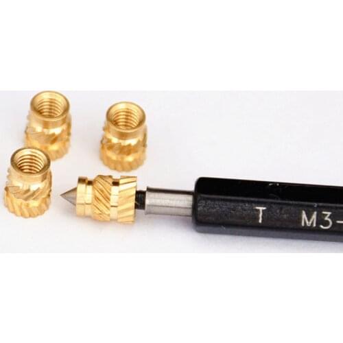 100pcs M3x5x5cm Thread Knurled Brass Threaded Heat Set Heat Resistant Insert Embedment Nut for 3D Printer