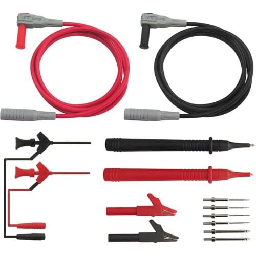 14-in-1 Multimeter Lead Test Probe Wire Set Voltage Meter Cable Pen with Alligator Clips for Vehicle Maintenance