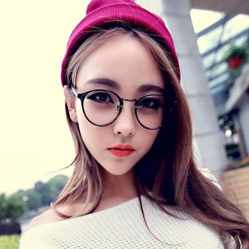 Vintage Transparent Oval Glasses Frame Women Clear Lenses Spectacle Myopia Glasses Eye Glasses Frame Nerd Optical Frame Party