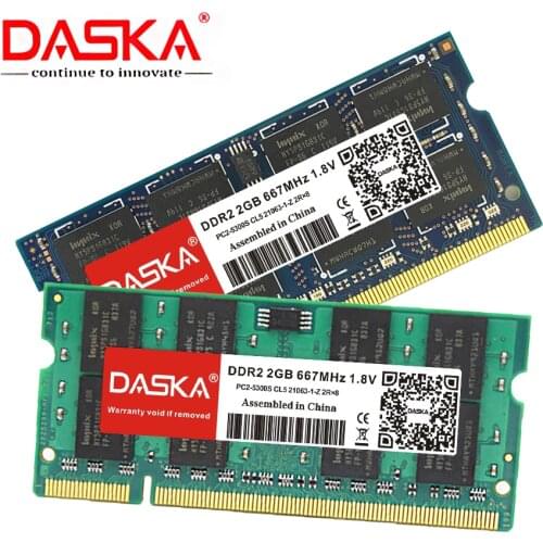 DASKA brand ddr2 2GB notebook memory notebook SO-DIMM 800 667MHz 200pin 1.8V lifetime warranty