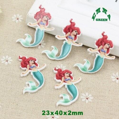 Resin Charms for Slime cute Mermaid Charms Resin Slime Charms 10pcs lovely Resin Mermaid Charm for DIY Accessories Resin Charm