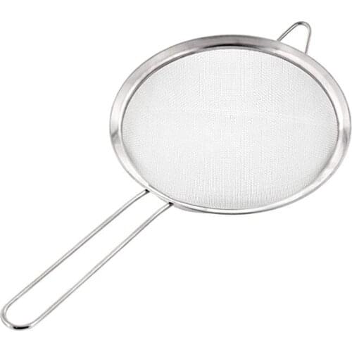 Mesh Wire Oil strainer colander Spoon Strainer Flour Colander Sieve Sifter Kitchen Cooking Tool Food Filter