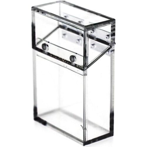 Transparent Acrylic Cigarette pocket Box glitter Transparent cigarette organizer Smoking Plastic card Box Portable cigarette ca