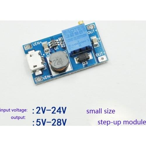 2A Booster Board DC-DC Step-up Module Wide Input Voltage 2/24V Boost to 5/9/12 / 28V Adjustable 2577