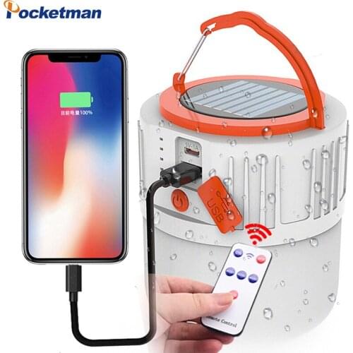 85000LM Solar Lamp LED Lamp Bulb USB Charging Tent Light Camping Light 5 Modes Waterproof Solar Light Emergency Light Night Lamp