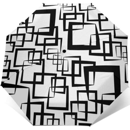 Wind Resistant Folding Automatic Umbrella Women Auto Monochrome Pattern Windproof Umbrellas Rain For Men Parasol