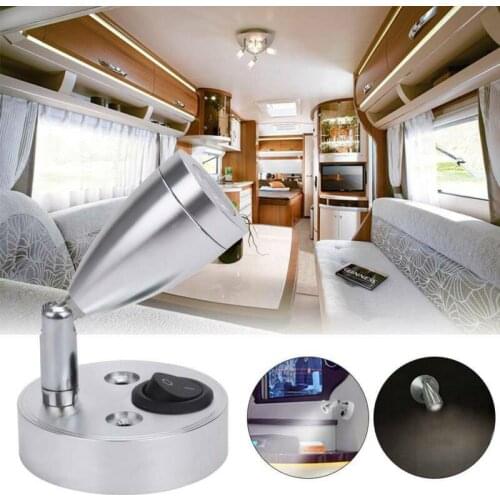High Quality 12V LED Spot Reading Light Switch For Camper Van Caravan For Boat Motorhome Light Reading Light Car Accessories New