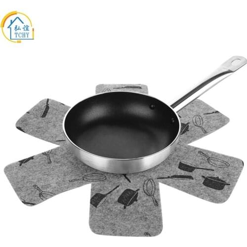 TCHY 3/6pc Pot Protector Placemat Non-woven Dish Bowl Pan Protection Stand Under the Hot of Kitchen Accessories Decoration Home