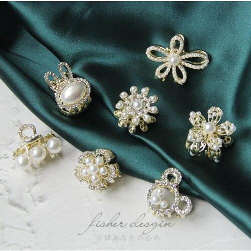 Pearl hair clip, bangs, broken hair clip, exquisite and compact, female headdress, small hairpin clip