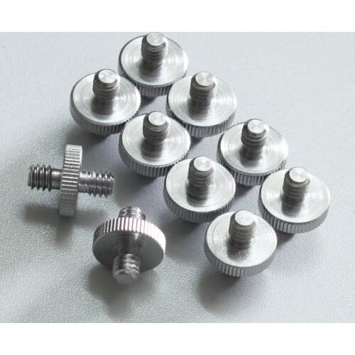 10x 1/4"-20 Threaded double male screw Adapter fr tripod camera follow focus 5D2