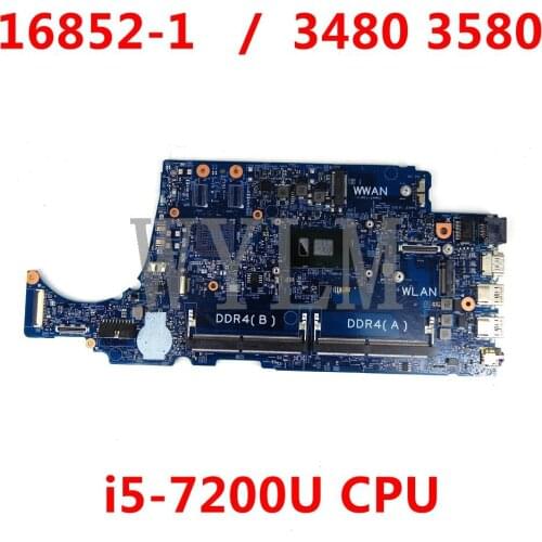 16852-1 w/ i5-7200U CPU FOR Dell Latitude 3480 3580 Laptop Notebook Motherboard CN-02V63C 2V63C Mainboard 100% Tested