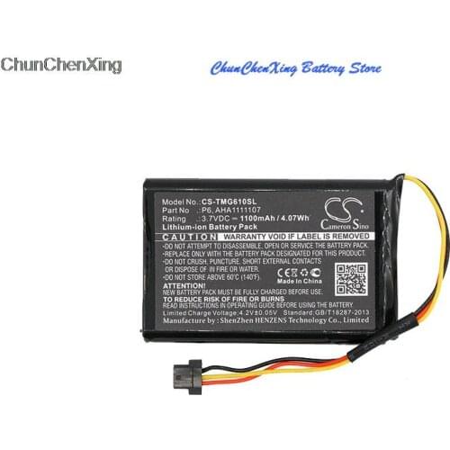 Cameron Sino 1100mAh Battery AHA1111107, P6 for TomTom 4FA60, Go 610
