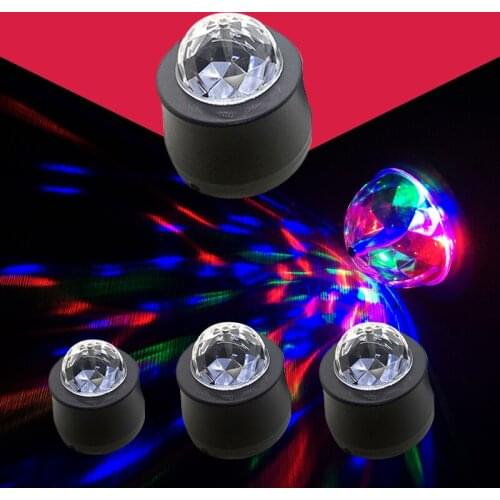 Car interior DJ colorful stage light crystal magic ball atmosphere light USB interior room bar party LED decorative light